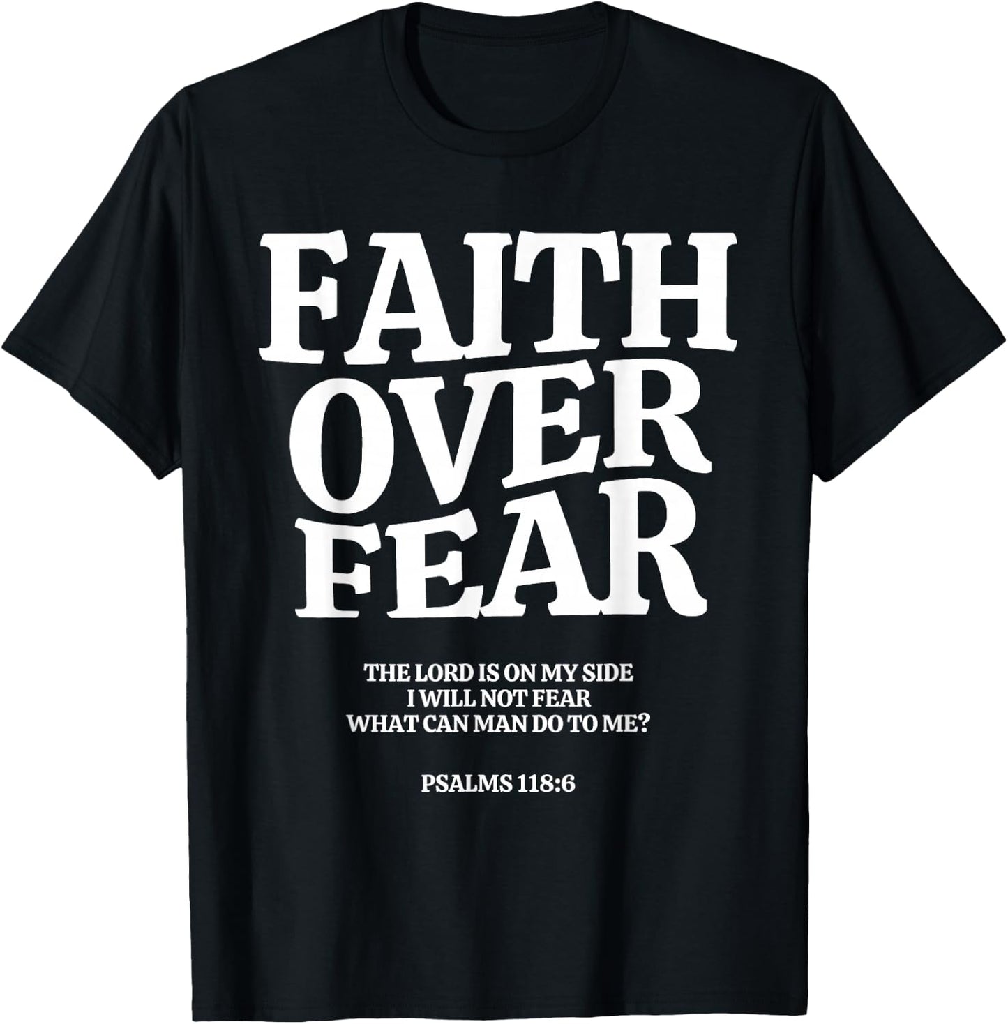 Faith Over Fear , ,Teens,Kids.Christian T-Shirt - T-Shirt | Black