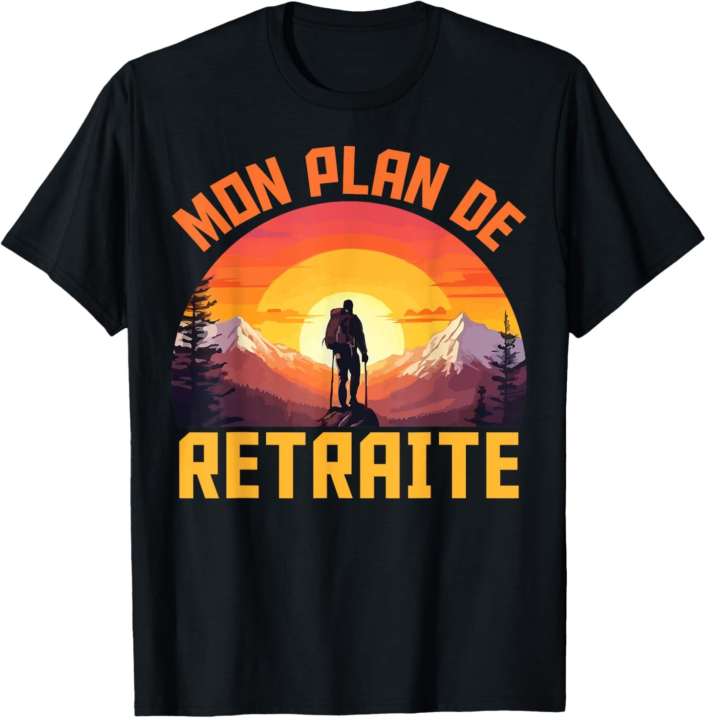 Vintage Gift Leaving Retirement Hiking My Retirement Plan T-Shirt - T-Shirt | Black