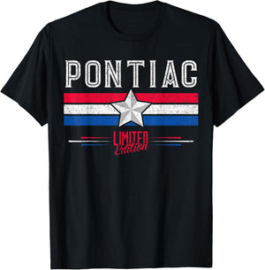 Pontiac Retro Vintage Shirt Gift Women Men Kids T-Shirt - T-Shirt | Black