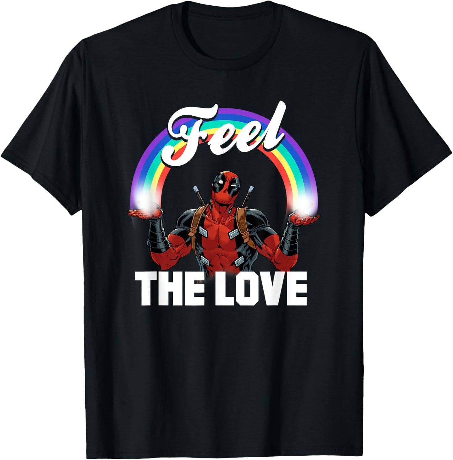 Marvel Deadpool Feel The Love , Black T-Shirt - T-Shirt | Black