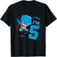Kids Batman 5th Birthday Cute I'm 5 , black T-Shirt - T-Shirt | Black