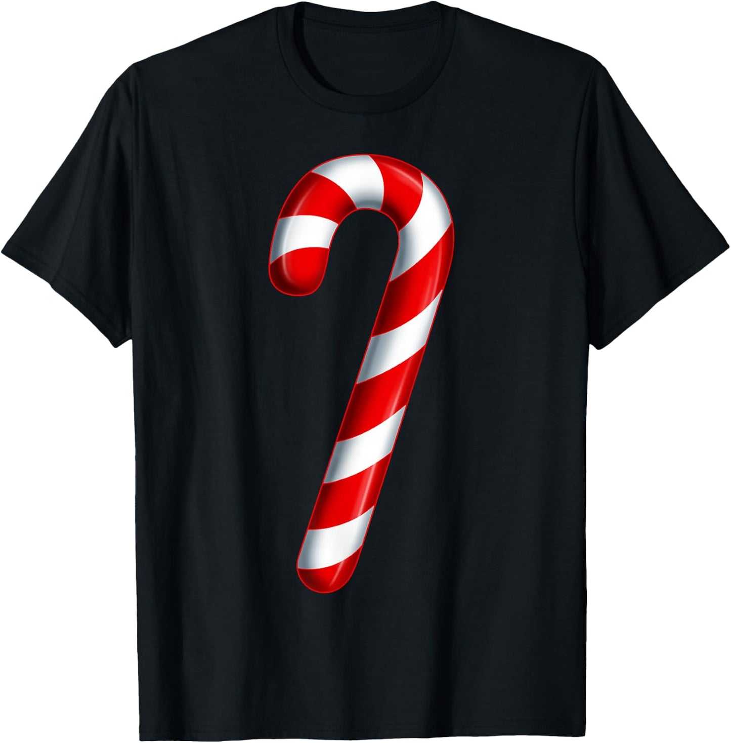 Candy Cane Merry and Bright Red and White Candy Costume T-Shirt - T-Shirt | Black