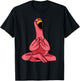 Meditating Exercise Tropical Animal Gift Men Women Cute Yoga Flamingos Funny Pink Water Bird Meditation Lovers -Adults, -Kids T-Shirt - T-Shirt | Black
