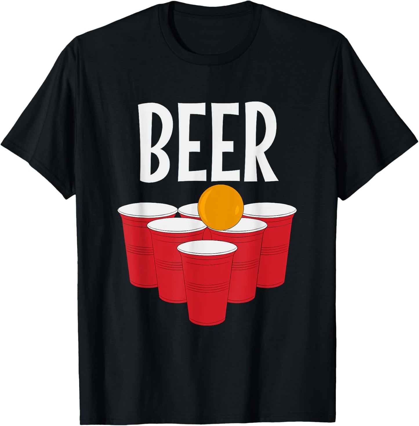 Funny Beer Pong drinking Halloween Carnival Partner Costume T-Shirt - T-Shirt | Black