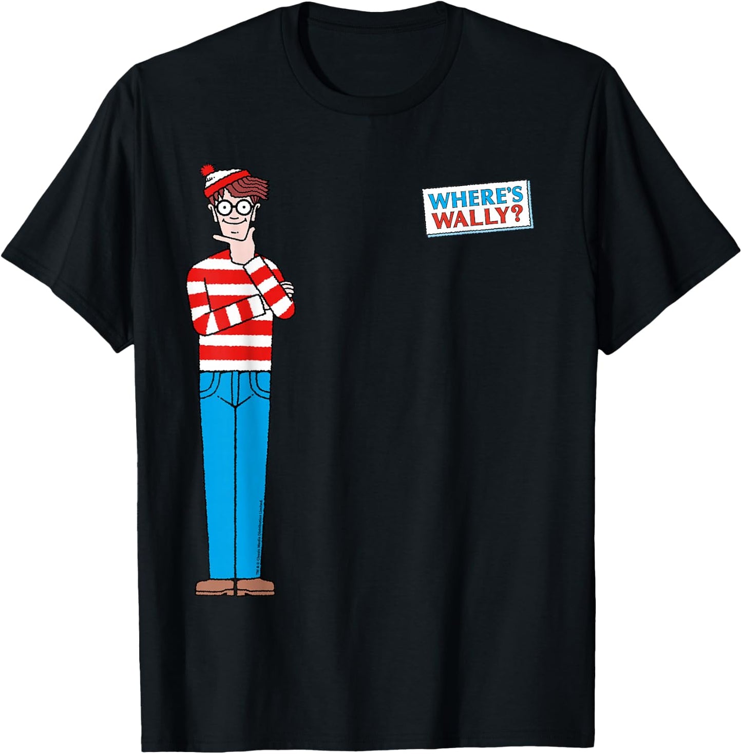Where's Wally Classic Pose T-Shirt - T-Shirt | Black