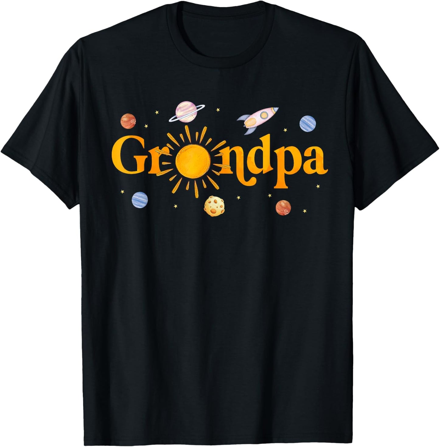 Grandpa of The Birthday First Trip Around The Sun Bday Boy T-Shirt - T-Shirt | Black