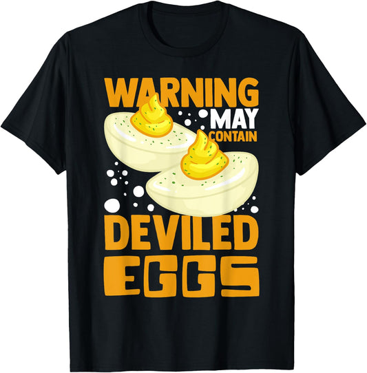 Deviled Egg Food Funny Recipe Meal T-Shirt - T-Shirt | Black