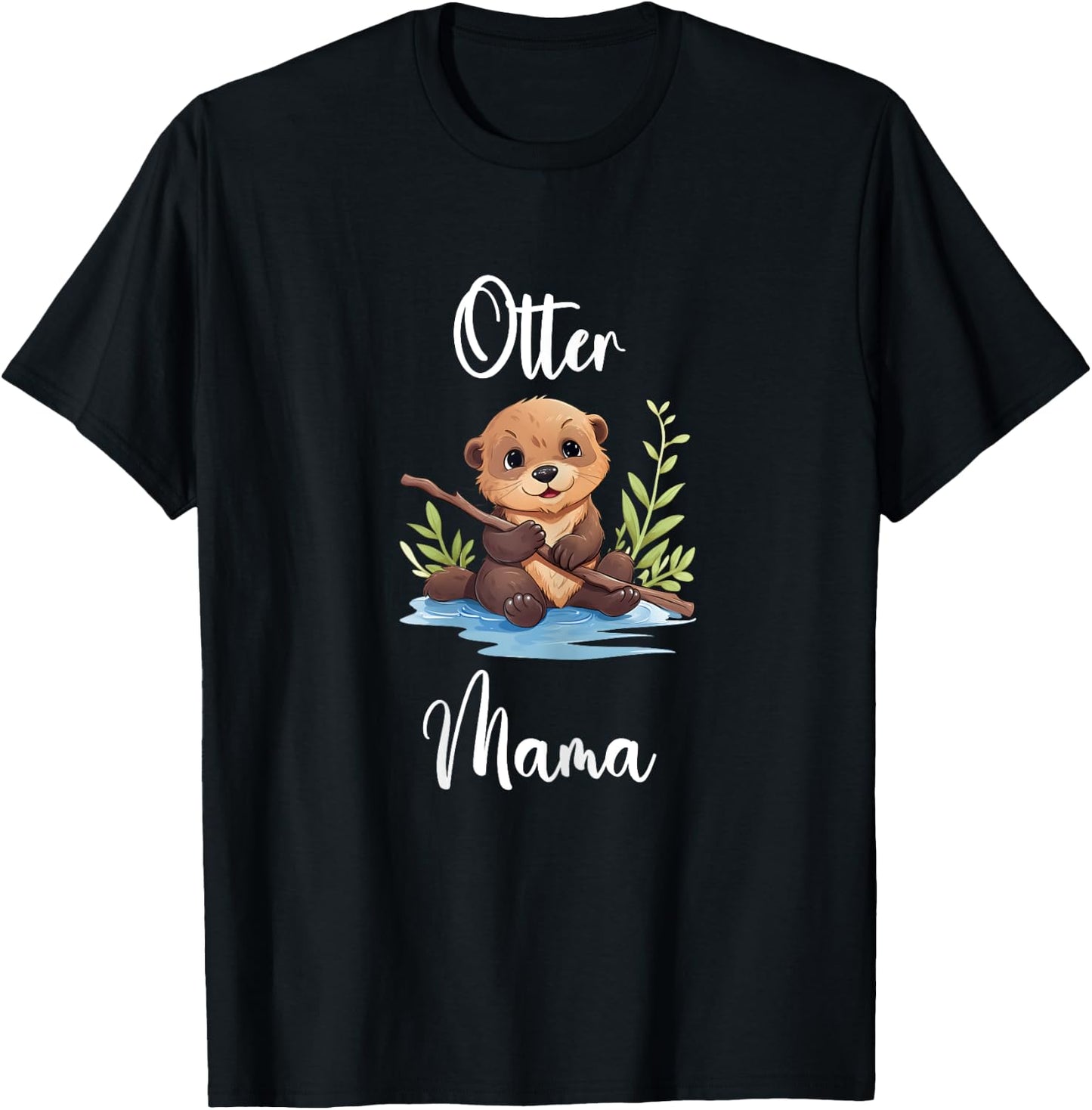Otter Mama Shirt Funny Otter Mom Otter Lover Pet Otter T-Shirt - T-Shirt | Black
