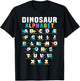 Types Of Dinosaurs Alphabet ABC Dino Identification T-Shirt - T-Shirt | Black