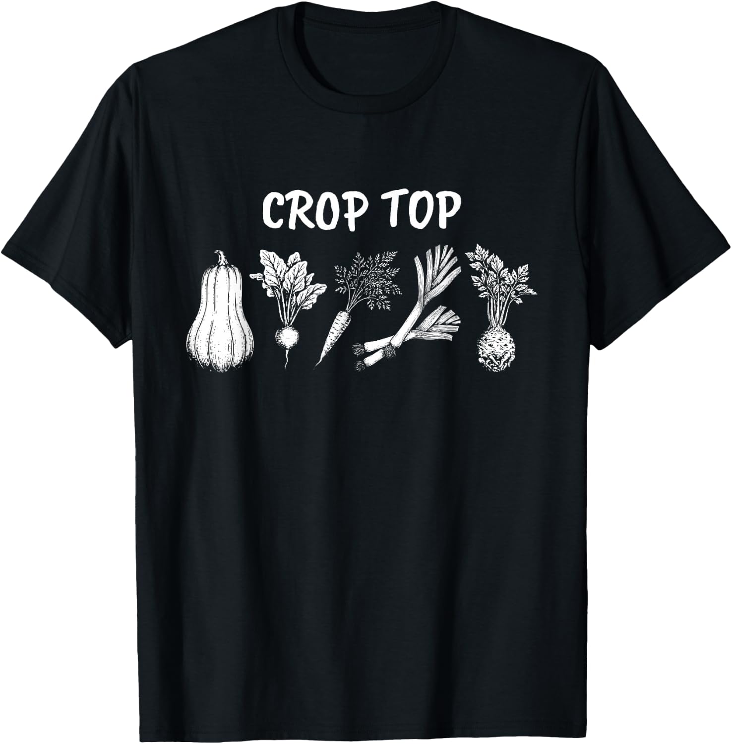 Funny Gardening Vegetable Garden Lover Design T-Shirt - T-Shirt | Black
