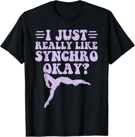Synchro Synchronized Swimming T-Shirt - T-Shirt | Black