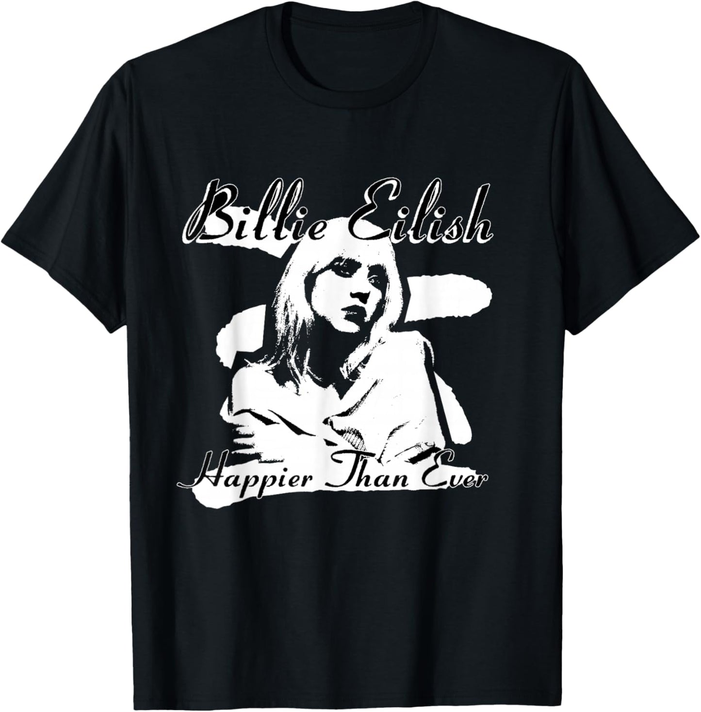 Official Billie Eilish Happier Than Ever Black , black T-Shirt - T-Shirt | Black