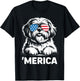 Shih Tzu 4th of July ‘Merica Patriotic T-Shirt - T-Shirt | Black