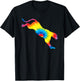 Tie Dye Cougar Rainbow Print Puma Animal Hippie Peace Gift T-Shirt - T-Shirt | Black
