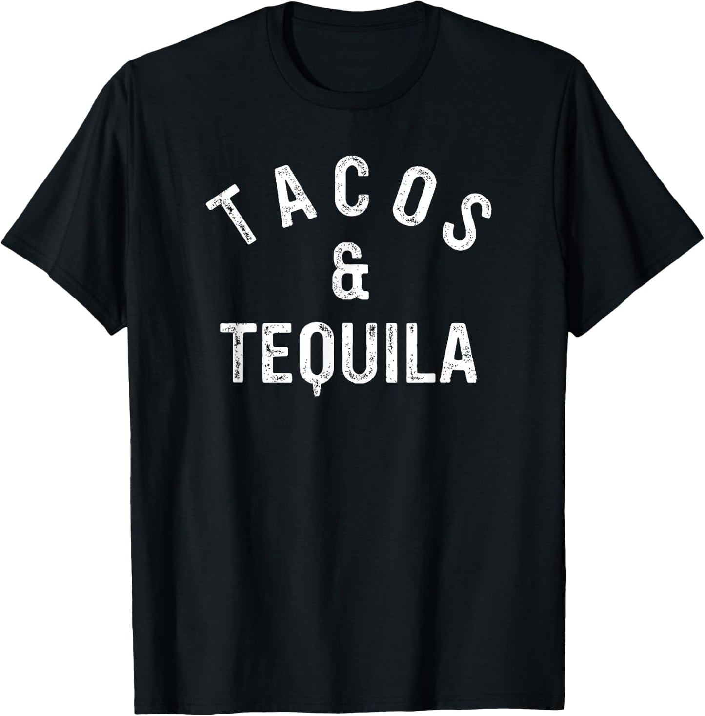 Tacos & Tequila Funny Taco Lover Saying Slogan T-Shirt - T-Shirt | Black