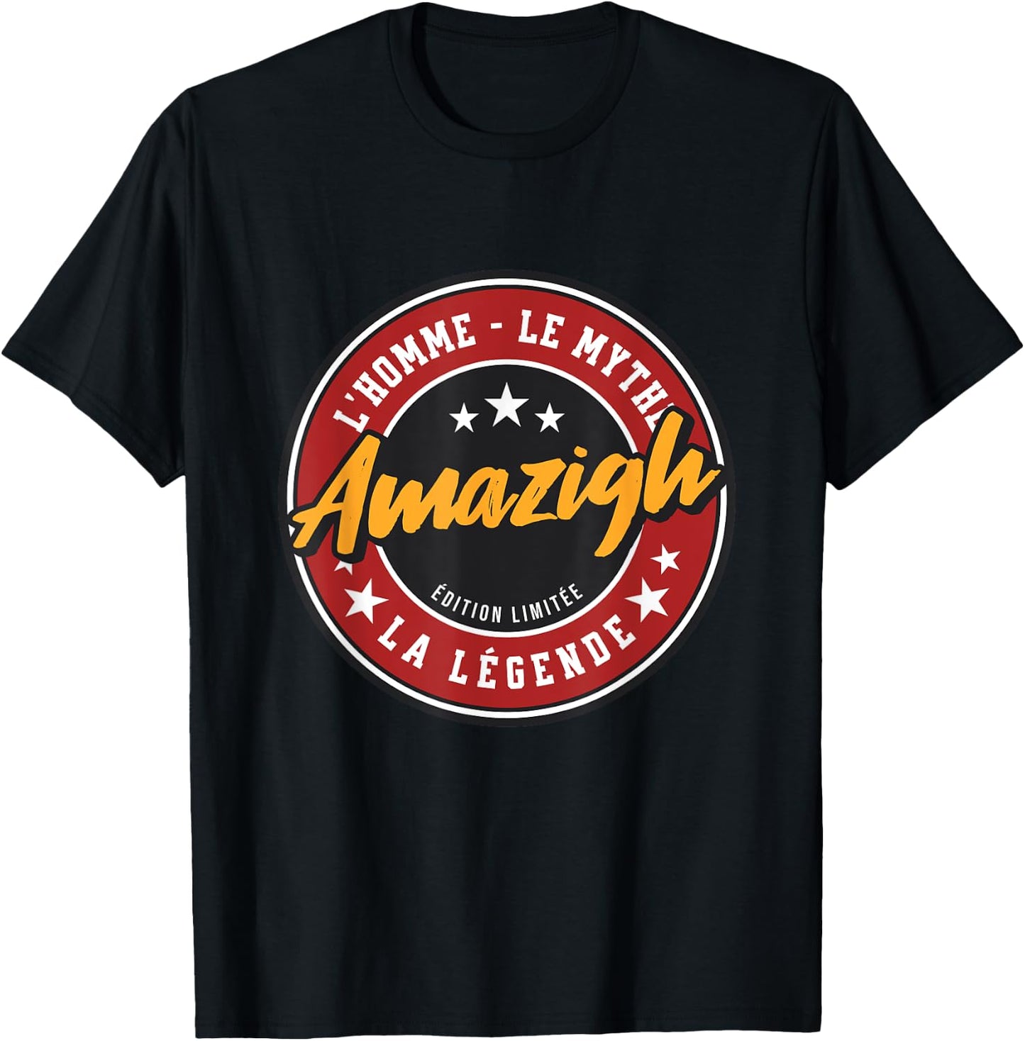 Amazigh Man Myth Legend Gift Kabyle Humor T-Shirt - T-Shirt | Black