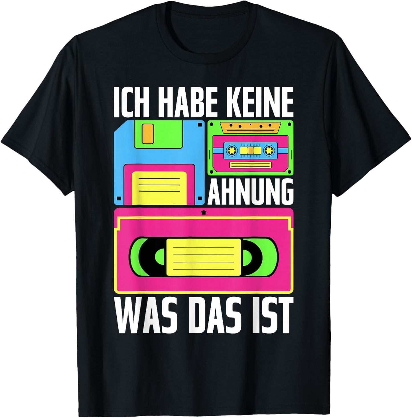 80s Costume 80s Outfit 80s Party 80s Carnival , black T-Shirt - T-Shirt | Black