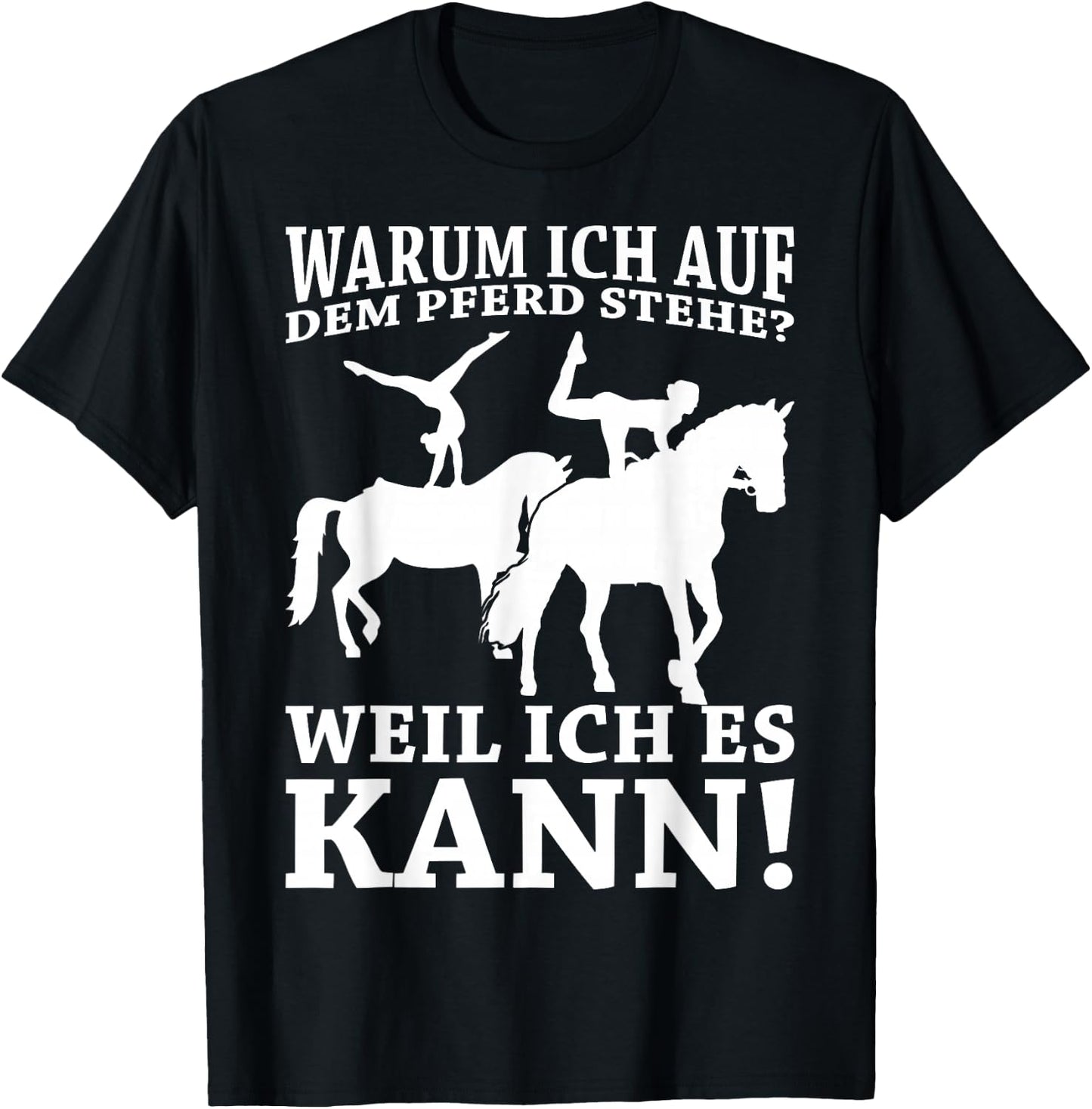 Women's Horse Vaulting Girls' , black T-Shirt - T-Shirt | Black