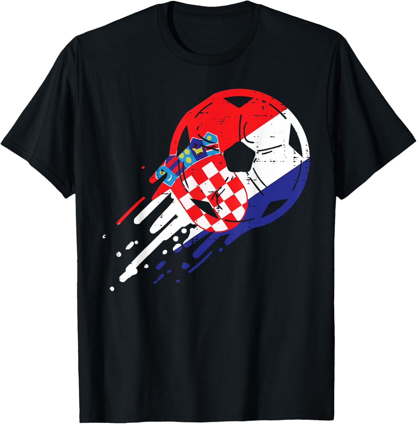 Croatia Flag Croatian Soccer Football Fan Men Women Kids T-Shirt - T-Shirt | Black