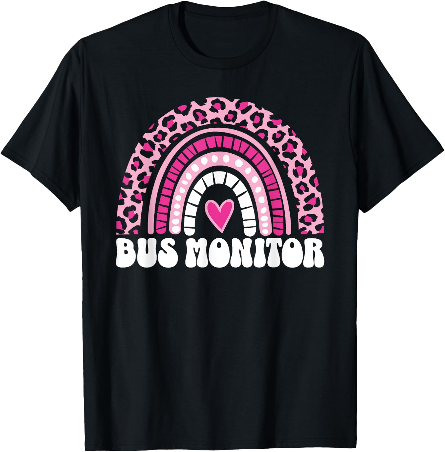 Bus Monitor Girls Cute School Bus Monitor Aide T-Shirt - T-Shirt | Black