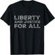 Text Quotes Text Design Of Liberty And Justice For All T-Shirt - T-Shirt | Black
