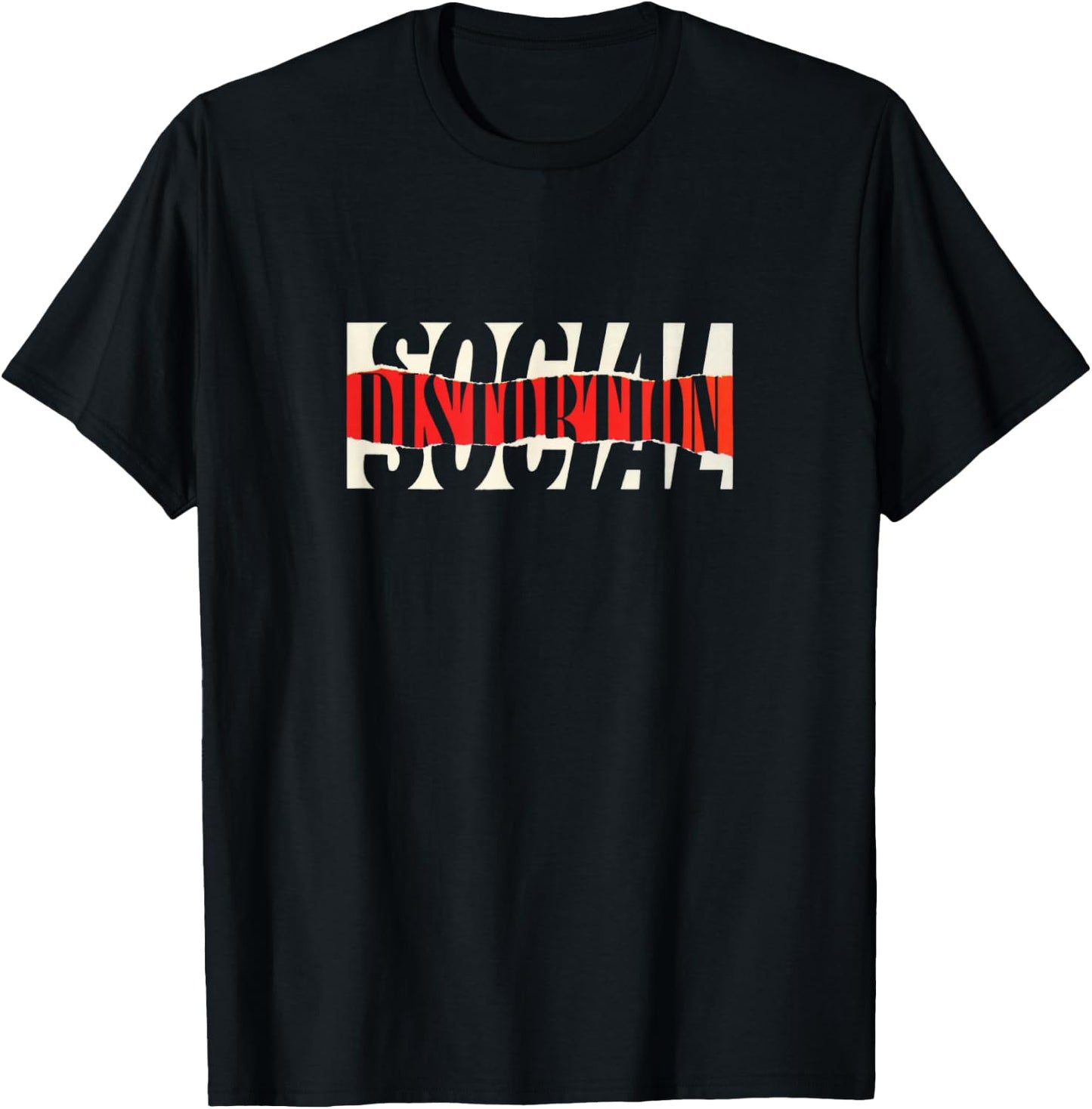 Social Distortion Offizielles Torn Logo , Erwachsene, Schwarz, S, Kurzarm T-Shirt - T-Shirt | Black