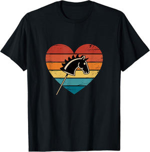 Retro Hobby Horse Lover T-Shirt - T-Shirt | Black