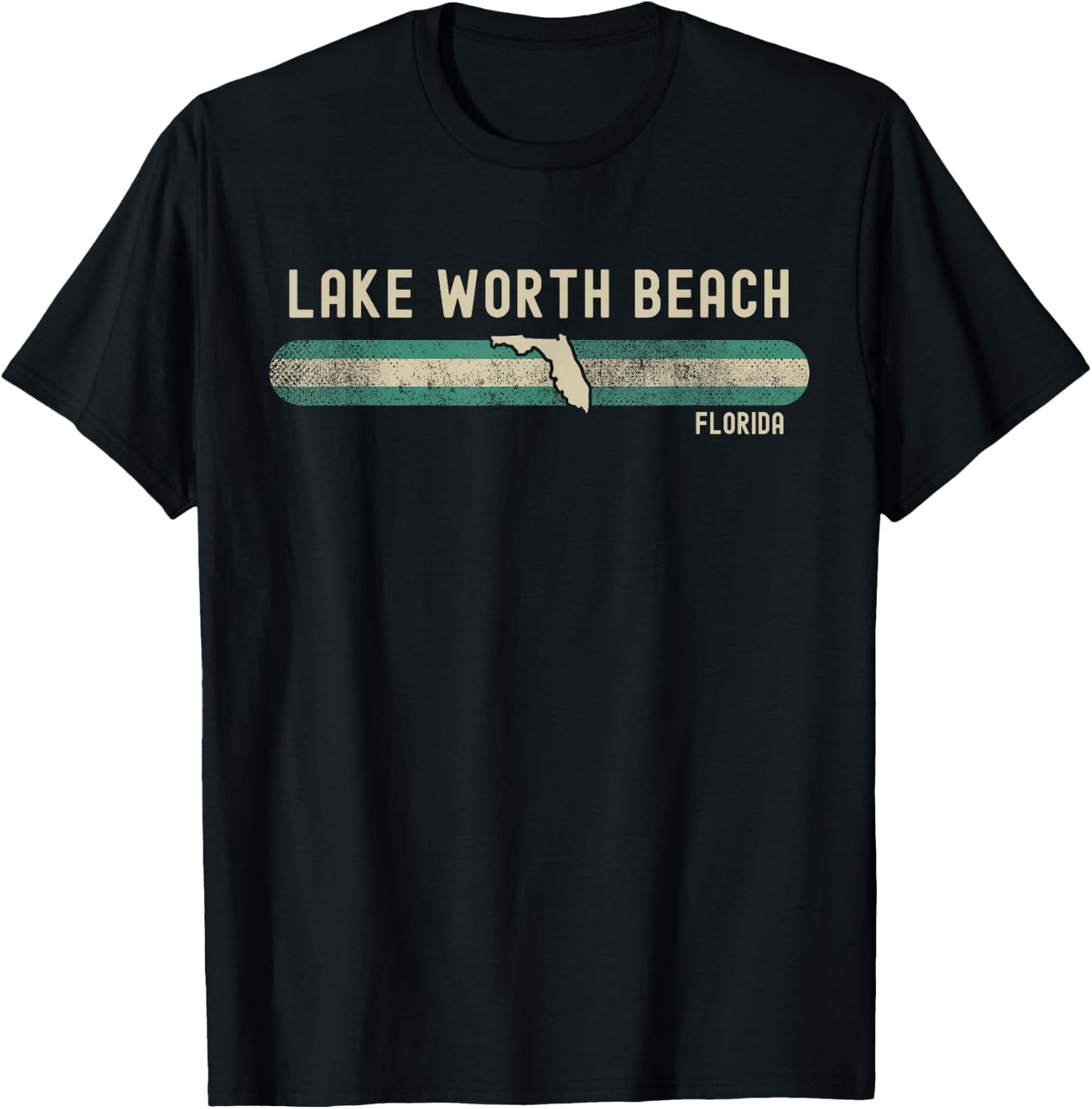 Lake Worth Beach FL | Florida | Travel & 80s Style T-Shirt - T-Shirt | Black