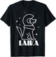 Laika Dog Sputnik Space Dog Space Travel USSR T-Shirt - T-Shirt | Black
