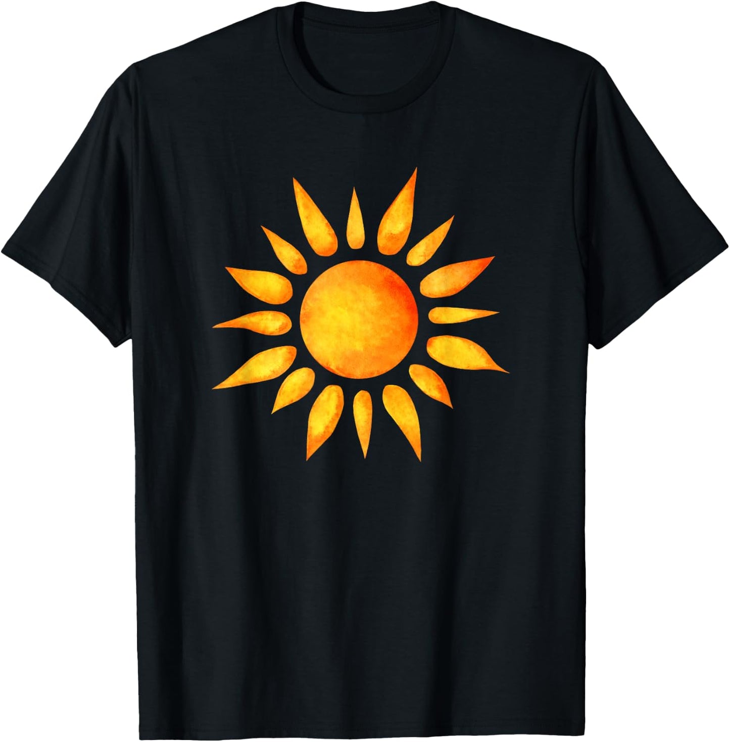 with Sun Rays Painted The Sun, black T-Shirt - T-Shirt | Black