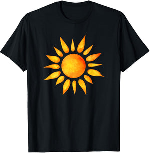 with Sun Rays Painted The Sun, black T-Shirt - T-Shirt | Black