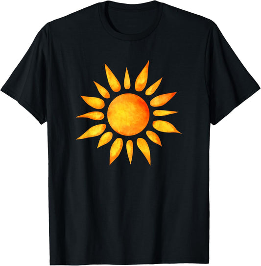 with Sun Rays Painted The Sun, black T-Shirt - T-Shirt | Black