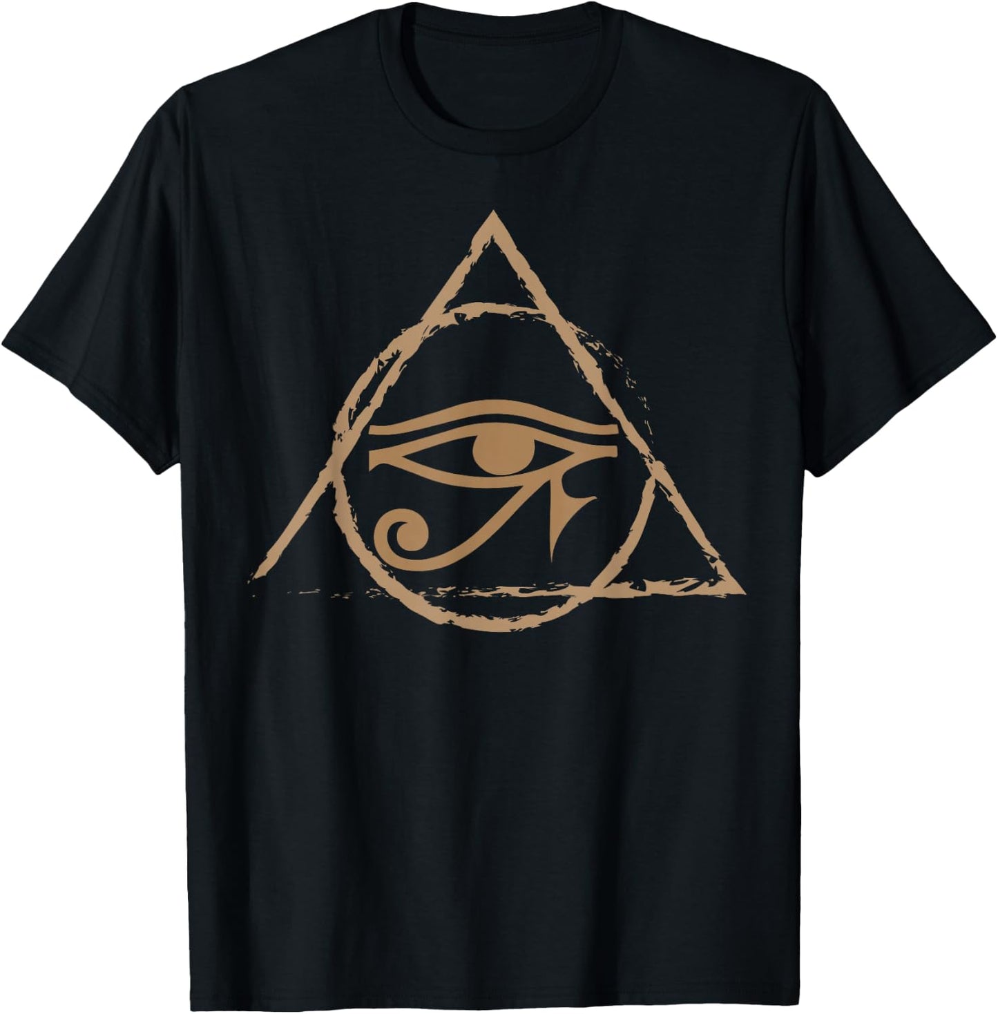 Eye Of Horus All Seeing Eye Triangle Esoteric T-Shirt - T-Shirt | Black