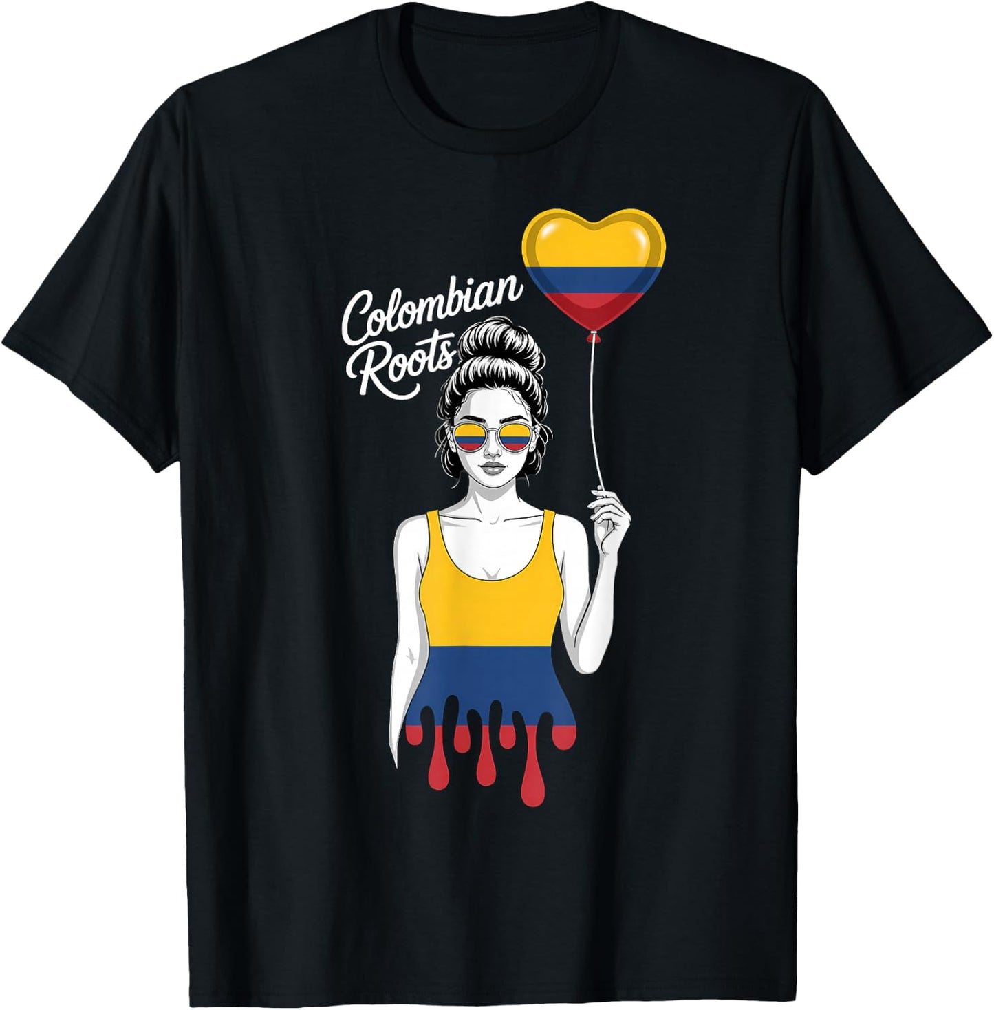 Colombia Flag Colombian Flag Colombian Roots Colombian Pride T-Shirt - T-Shirt | Black