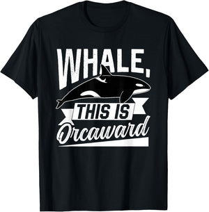 Whale This Is Orcaward Humor Awkward Orca Orcas T-Shirt - T-Shirt | Black