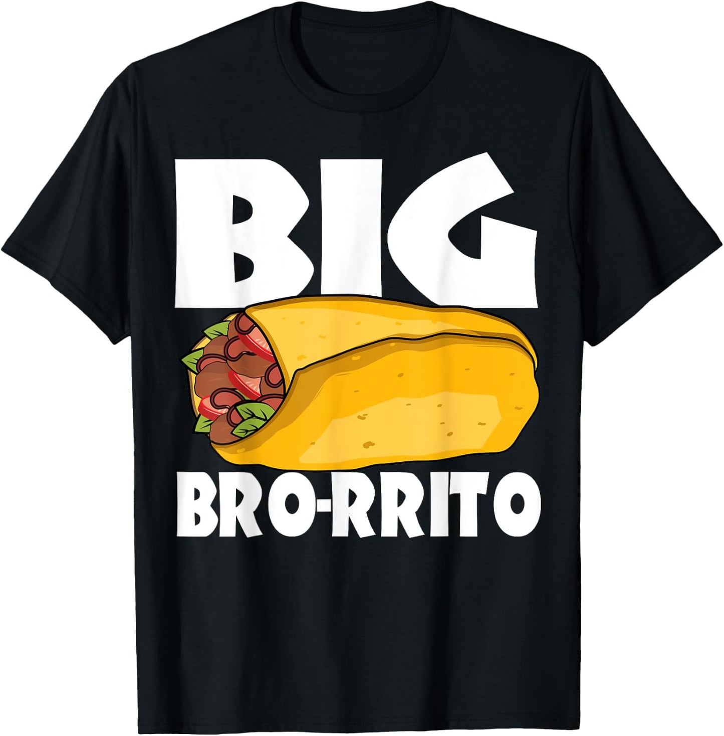 Big Burrito Mexican Food Cinco de Mayo T-Shirt - T-Shirt | Black