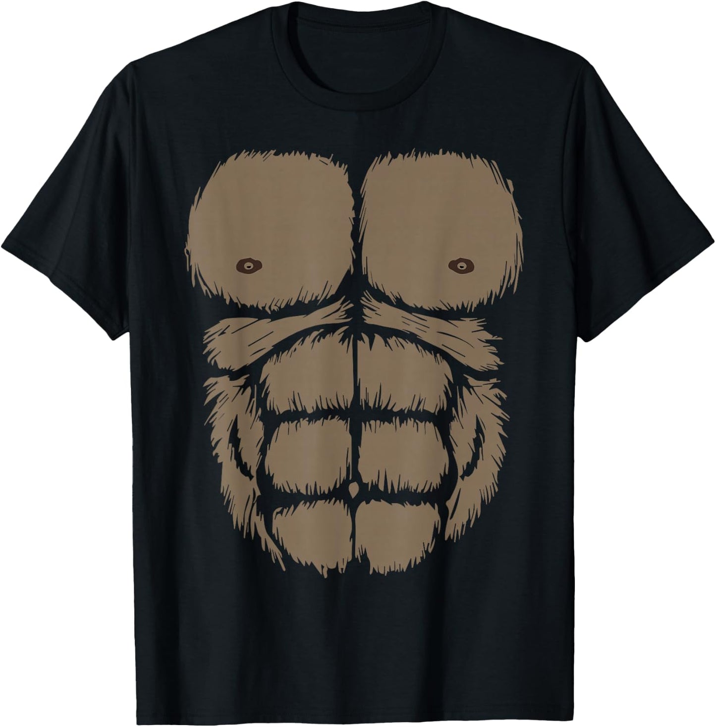 Gorilla Chest Belly Boy Girl Monkey Costume Children's Fancy Dress T-Shirt - T-Shirt | Black