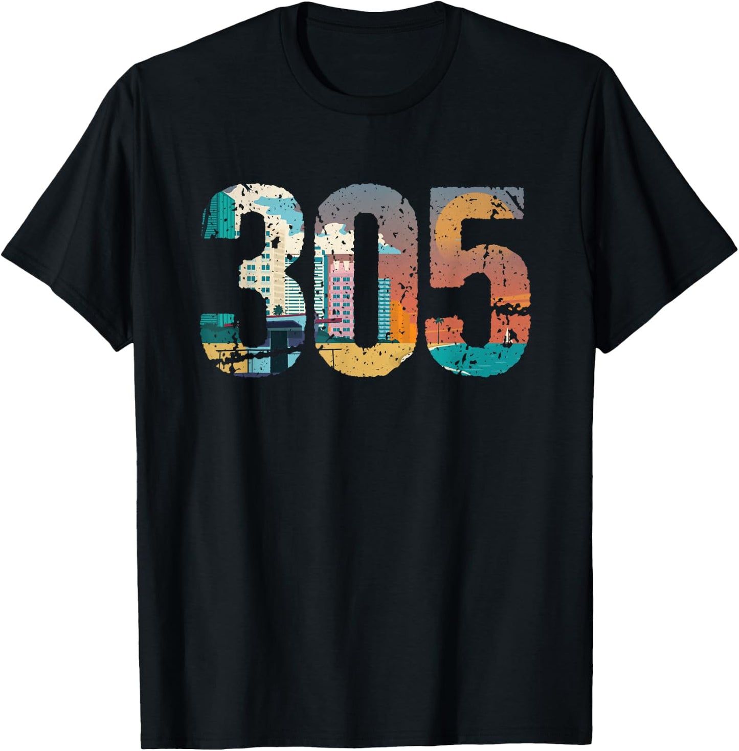 305 Dade County Miami T-Shirt - T-Shirt | Black
