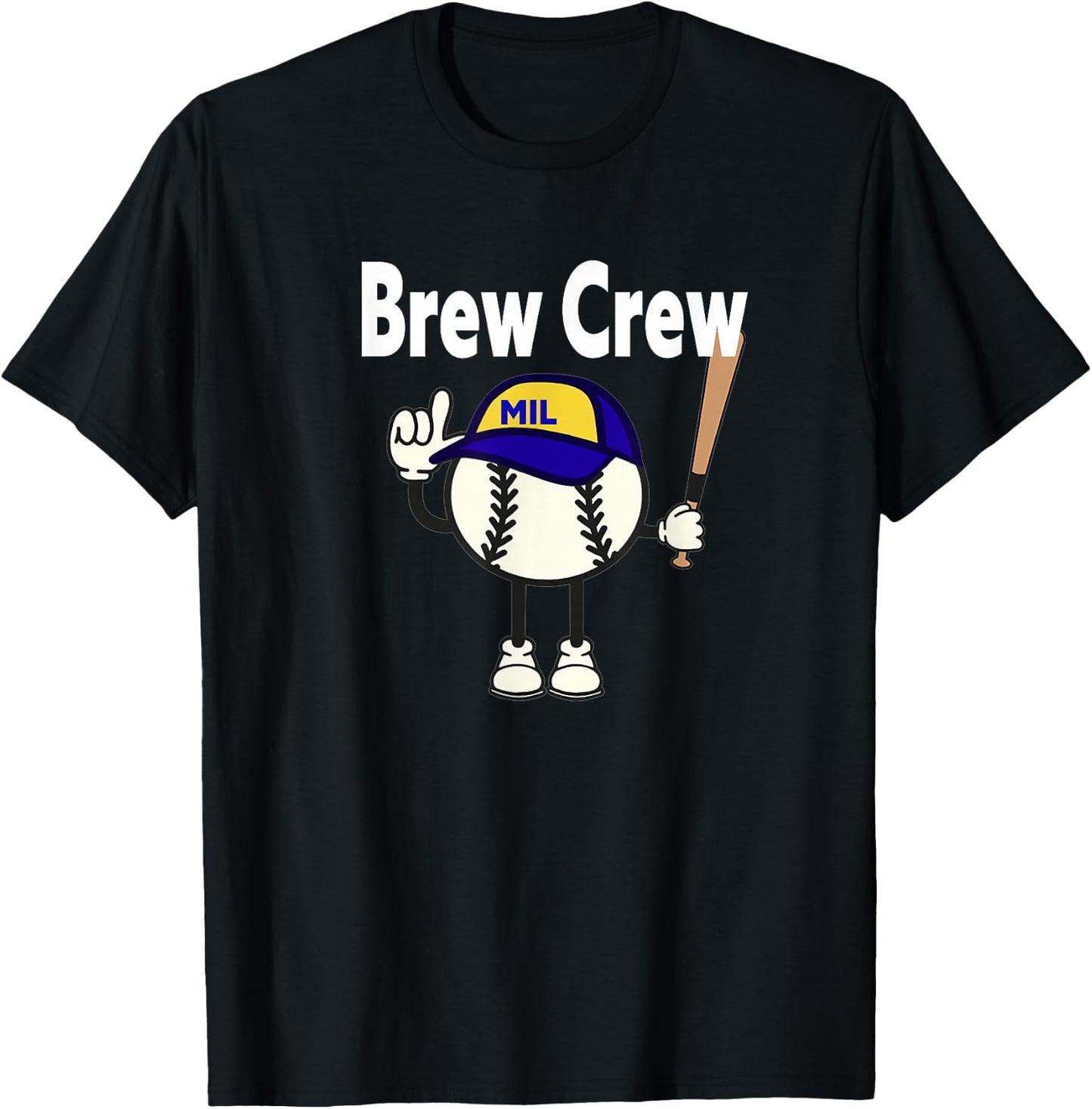 Baseball Freaks -Adults Boys Black Sausage Race T-Shirt - T-Shirt | Black