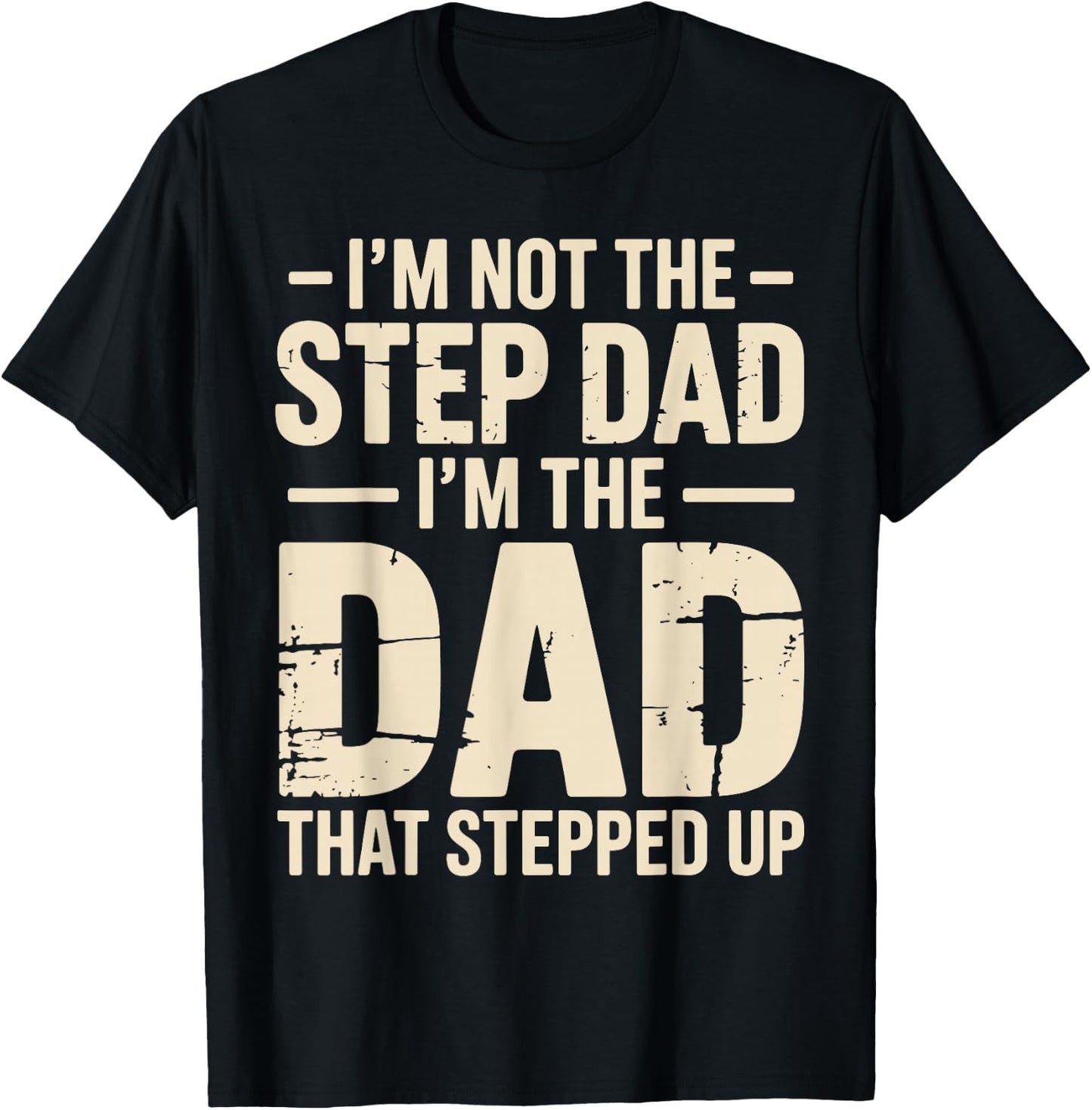 Funny Stepdad Art Boy Step Father Stepfather Stepdad T-Shirt - T-Shirt | Black