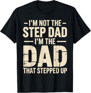Funny Stepdad Art Boy Step Father Stepfather Stepdad T-Shirt - T-Shirt | Black