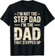 Funny Stepdad Art Boy Step Father Stepfather Stepdad T-Shirt - T-Shirt | Black