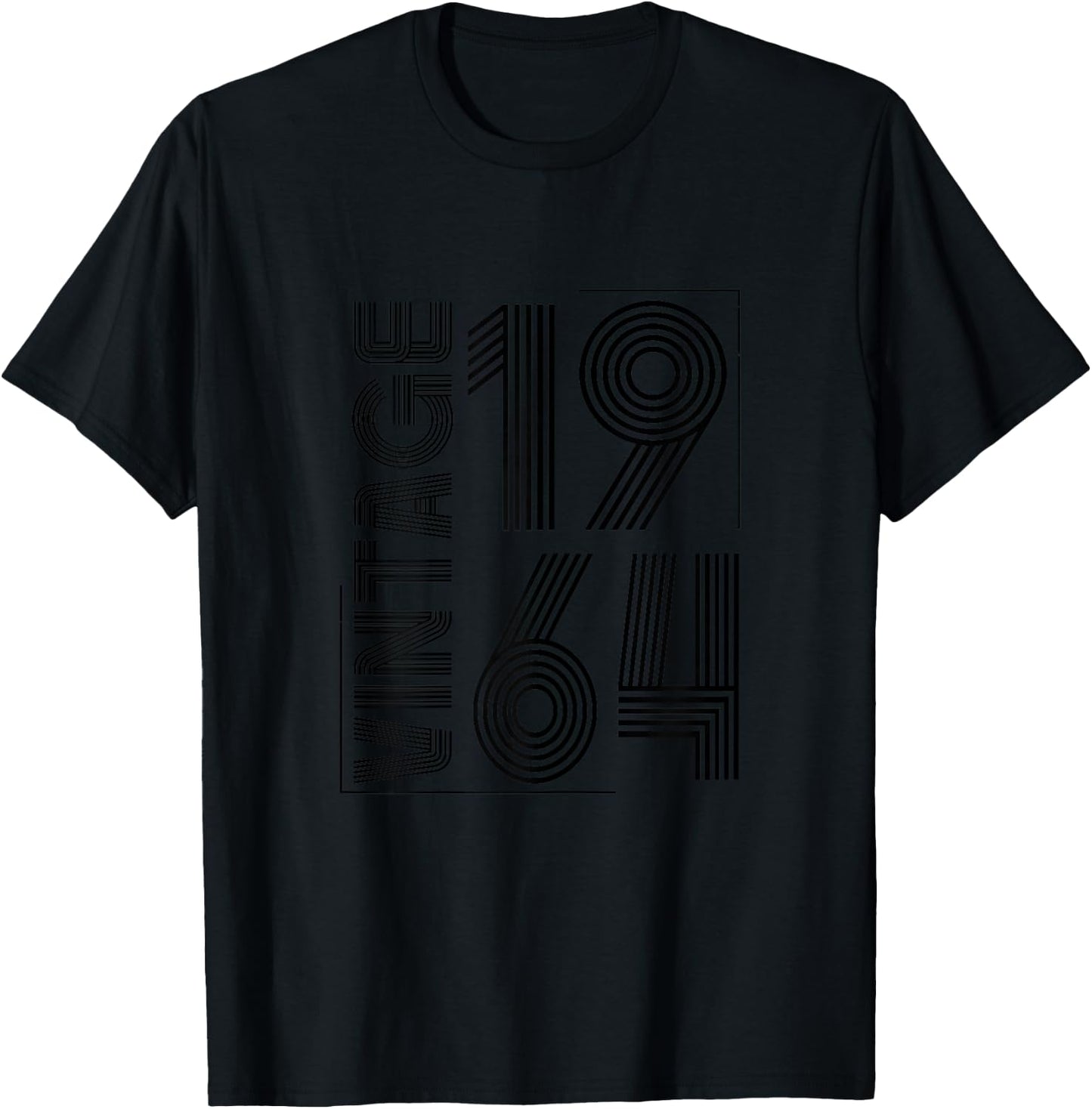 Vintage 1964 T Shirts Retro Funny 1964 Birthday T-Shirt - T-Shirt | Black