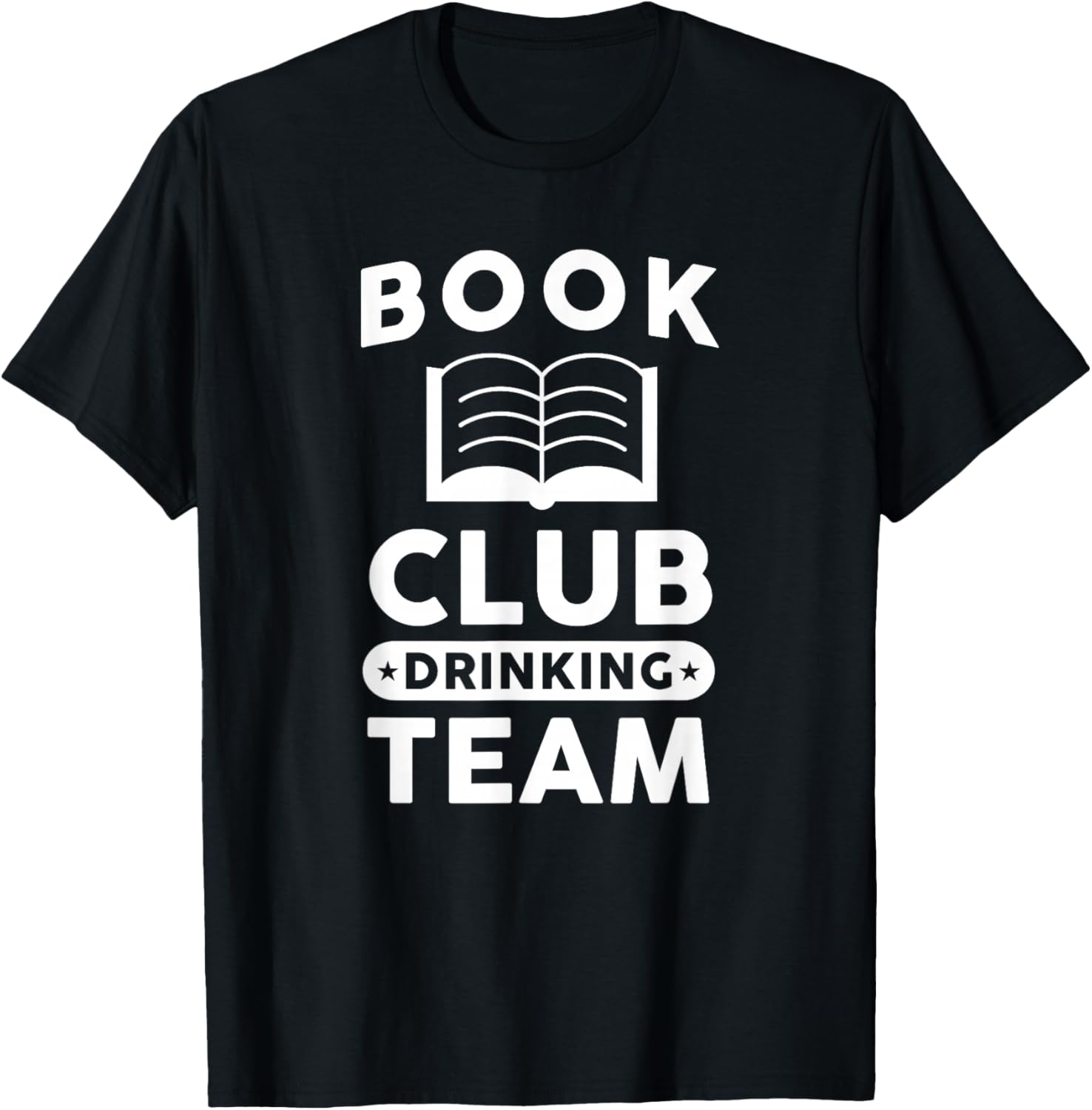 Funny Book Club Drinking Team Shirt T-Shirt - T-Shirt | Black