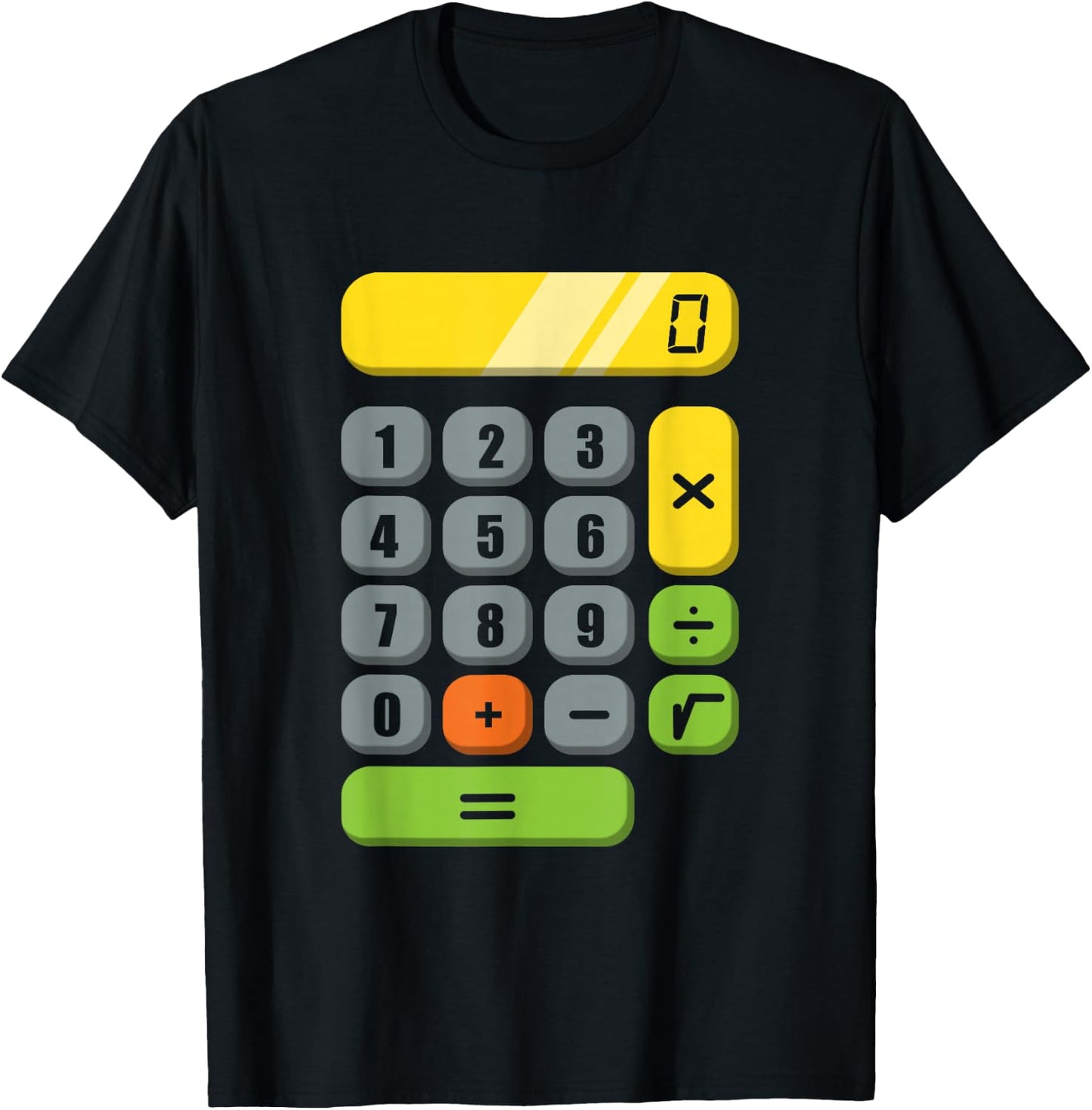 Calculator Costume Halloween Simple Cosplay Math Geek , black T-Shirt - T-Shirt | Black