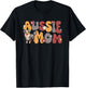 Australian Shepherd Blue Merle Groovy Aussie Mom T-Shirt - T-Shirt | Black