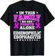 Eosinophilic Esophagitis Awareness Gift Magenta Ribbon T-Shirt - T-Shirt | Black