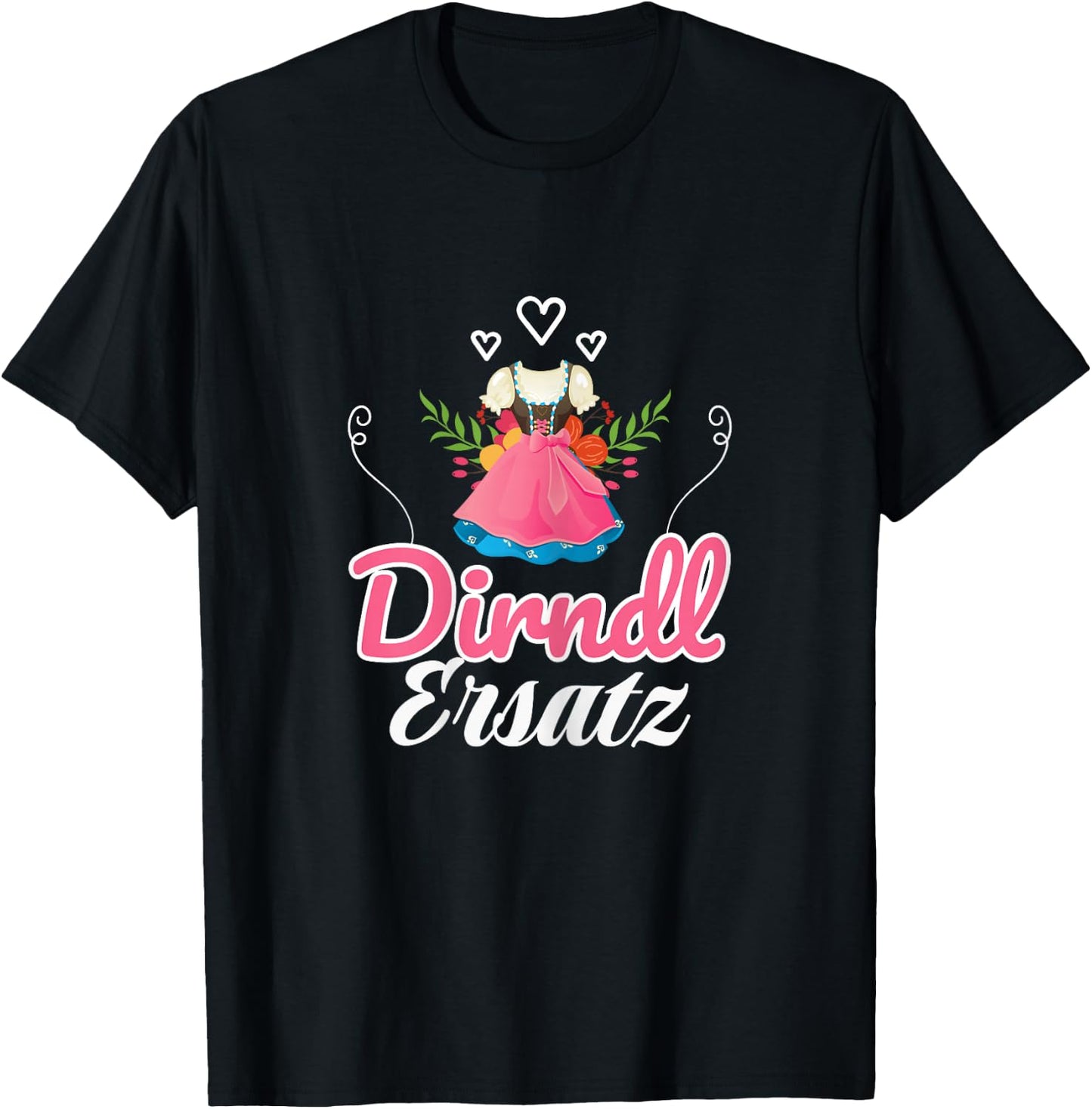 Lustiges Damen Ersatz Dirndl T-Shirt - T-Shirt | Black