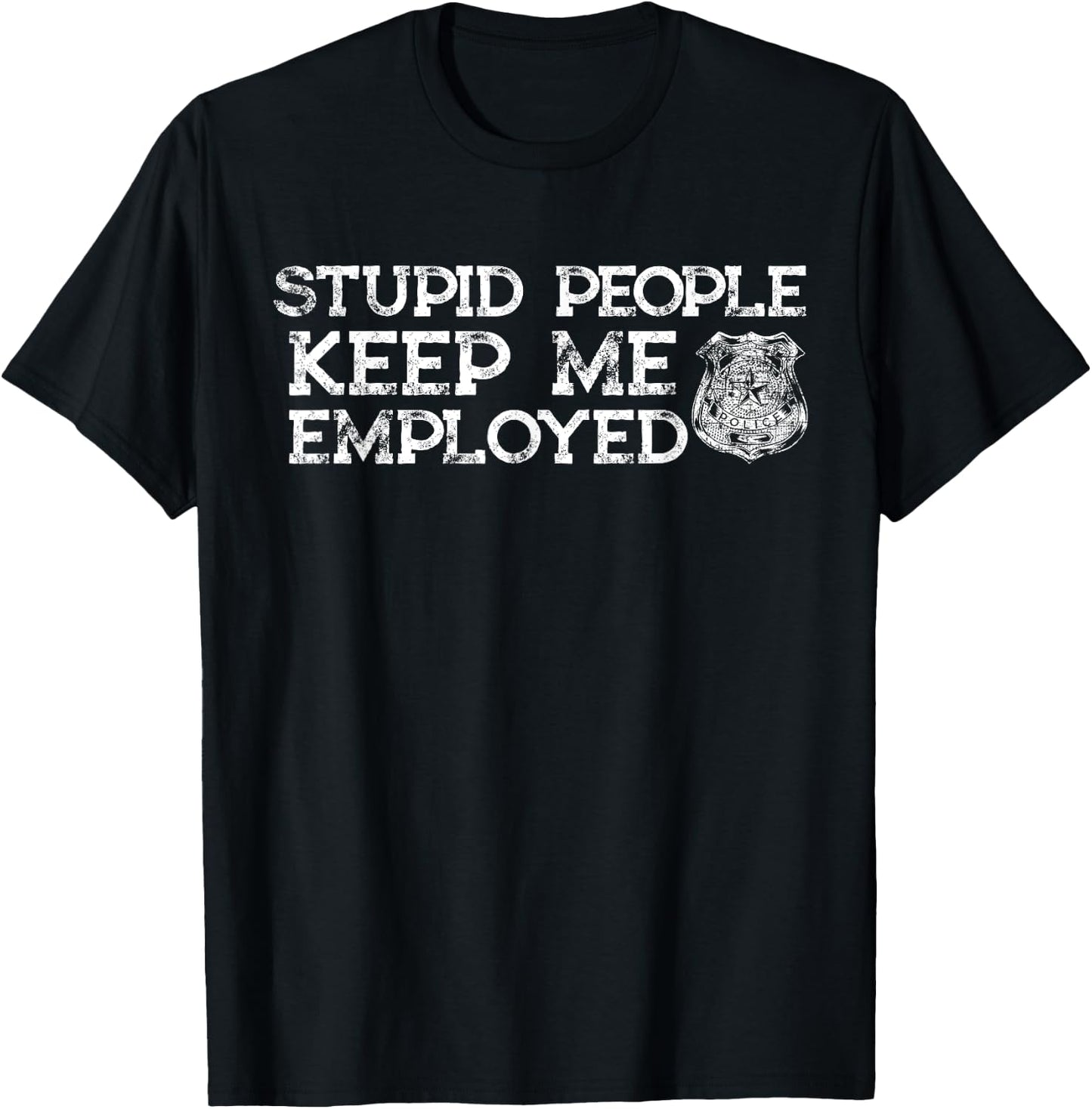 Police Officer Cop Gift Thin Blue Line Funny Men T-Shirt - T-Shirt | Black