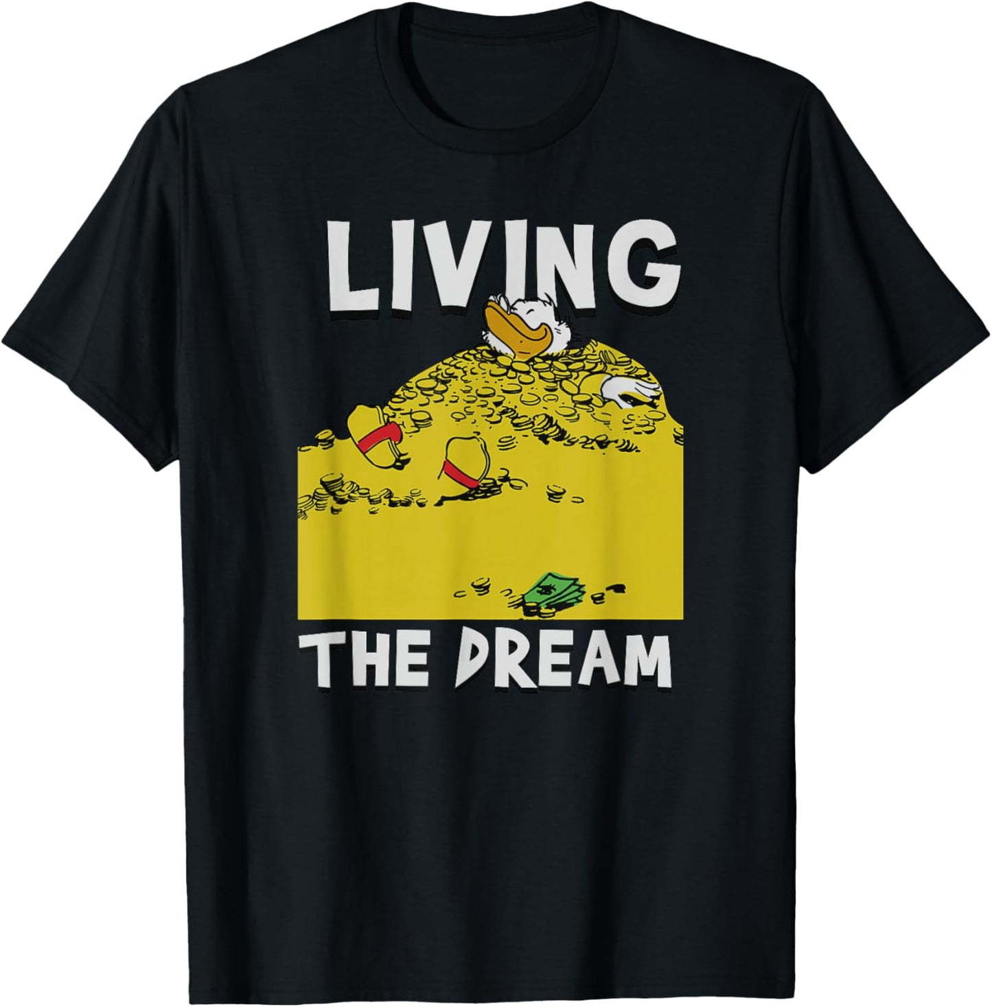 Disney - Ducktales Scrooge McDuck Living the Dream T-Shirt - T-Shirt | Black